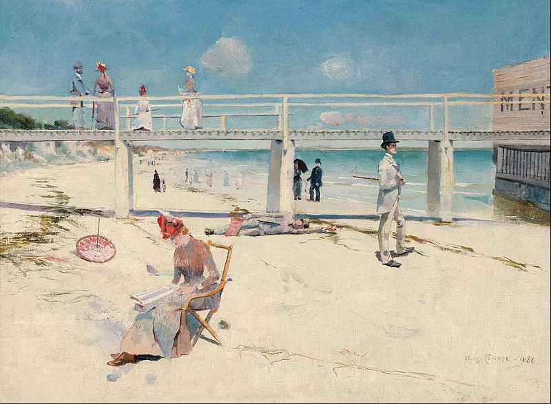 a-holiday-at-mentone-by-charles-conder-famous-art-handmade-oil-painting-on-canvas