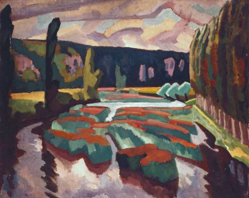 river-with-poplars-by-roger-fry-famous-art-handmade-oil-painting-on-canvas