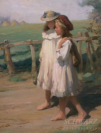 school-days-by-william-pratt-famous-art-handmade-oil-painting-on-canvas