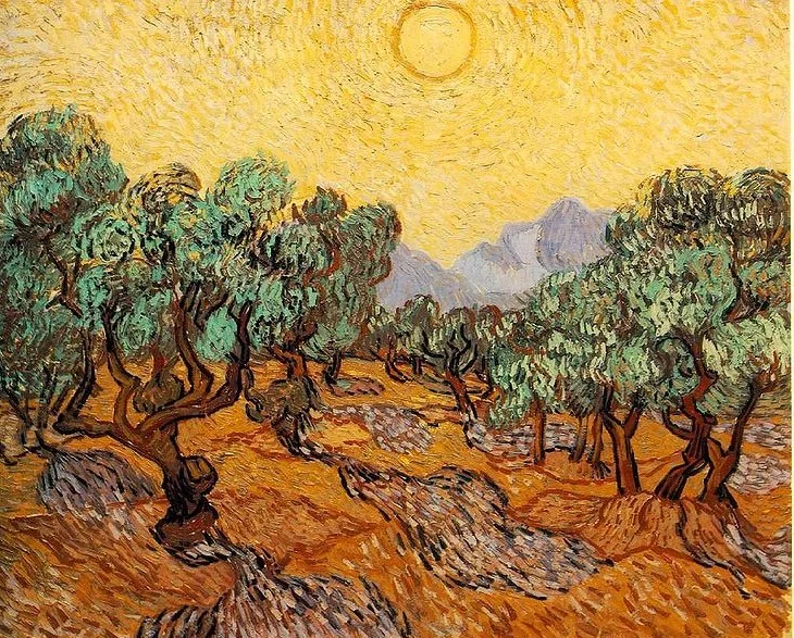 olive-trees-with-yellow-sky-and-sun-by-vincent-van-gogh-famous-art-handmade-oil-painting-on-canvas