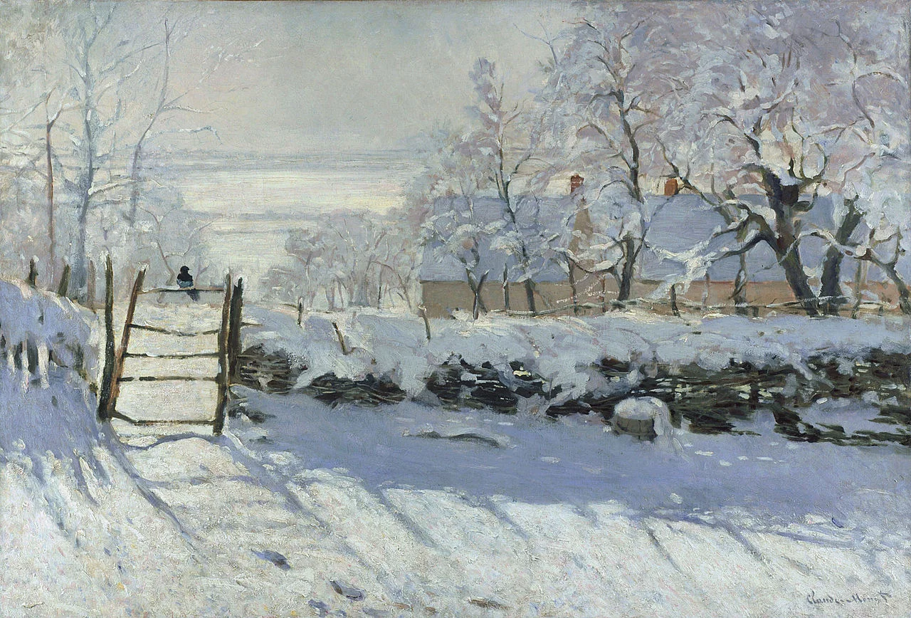 The Magpie by Claude Monet - Famous Art - Handmade Oil Painting on Canvas