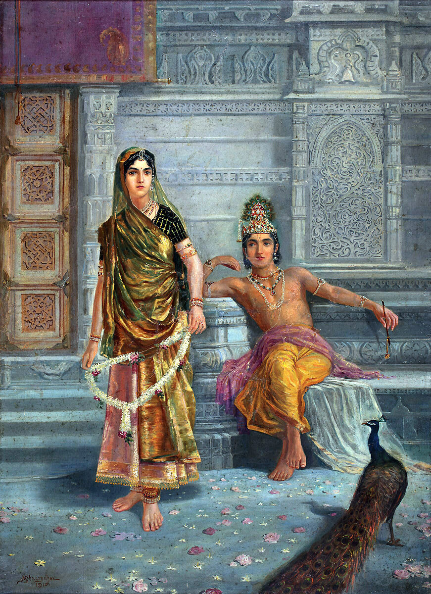 Radha and Krishna by M.V. Dhurandhar - Famous Indian Art ...