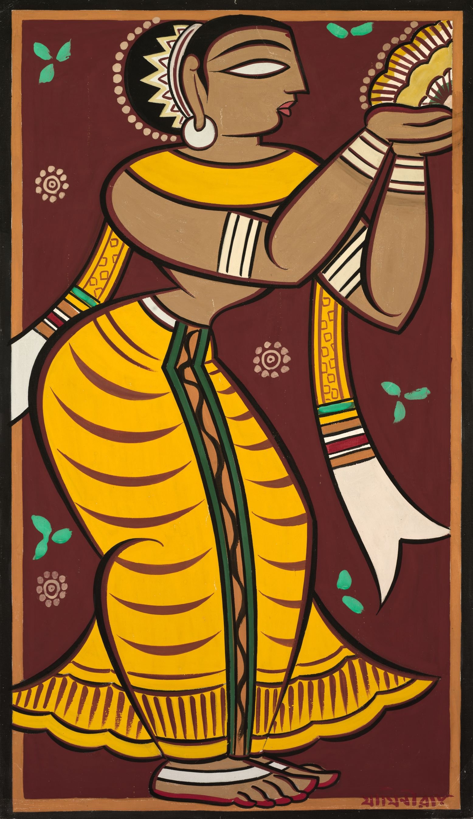 Woman Offering Puja By Jamini Roy.jpeg