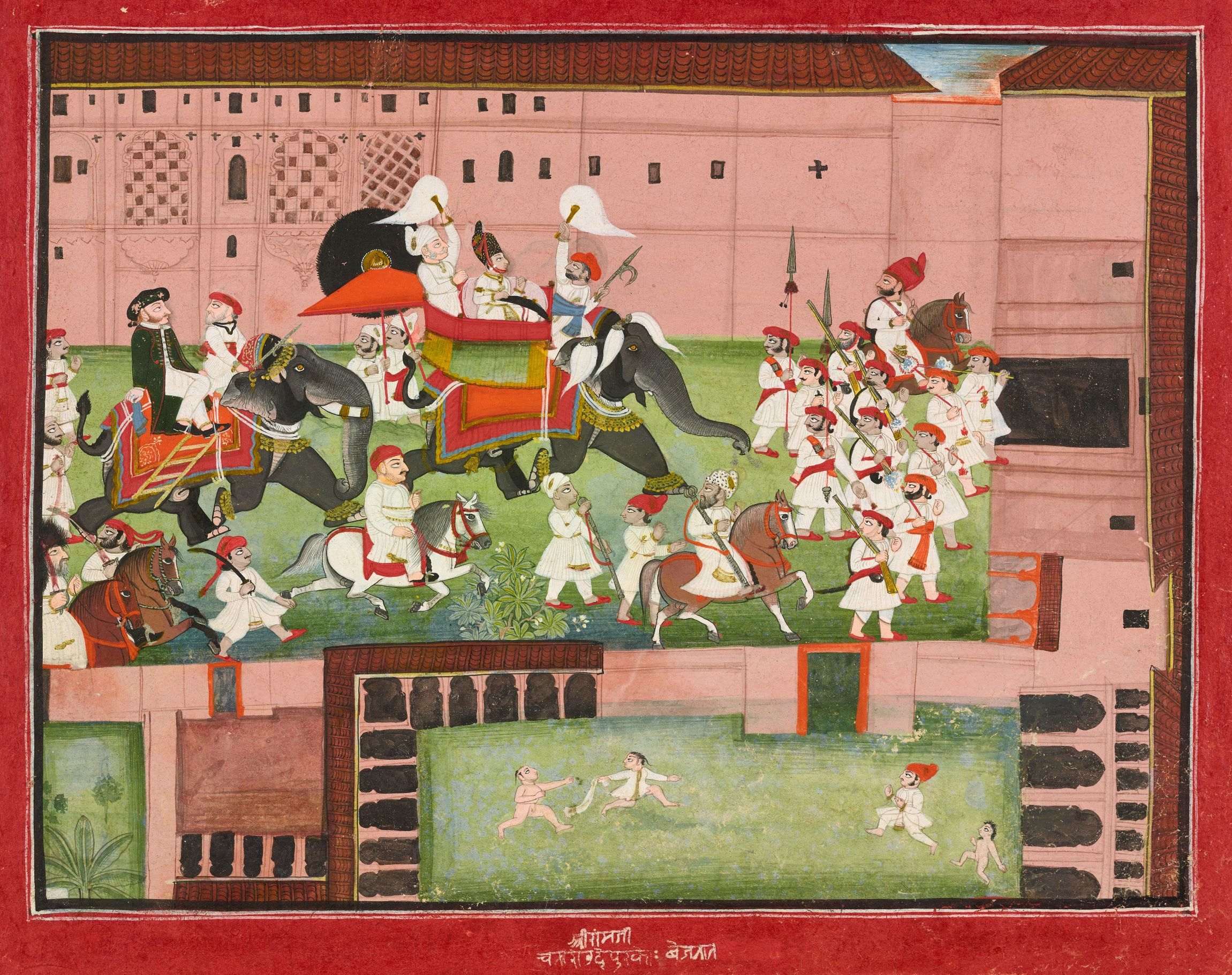 M. Balwant Singh with Colonel Borthwick 1825 By Baijnath.jpeg