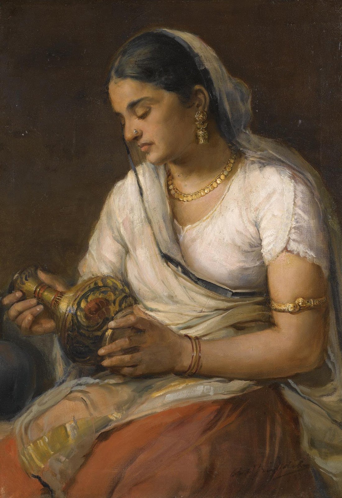 Girl with a Vase 1924 By Antonio Xavier Trindate.jpeg