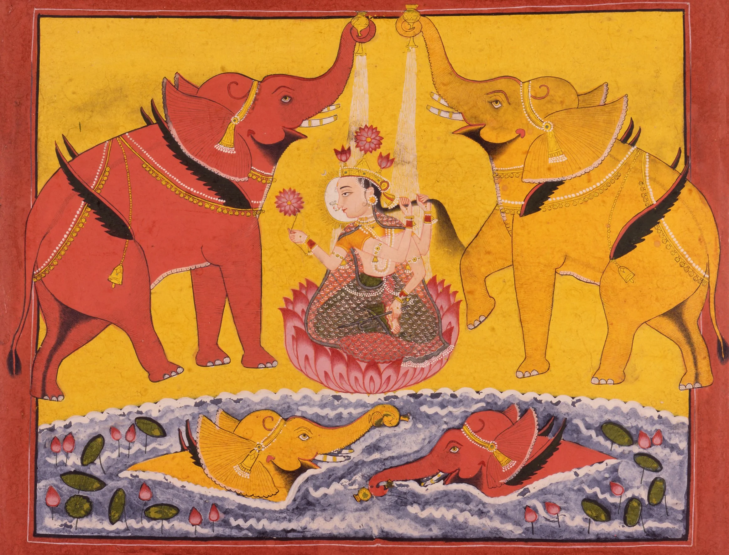 Rajasthan School, Gaja-lakshmi, 1780.JPG