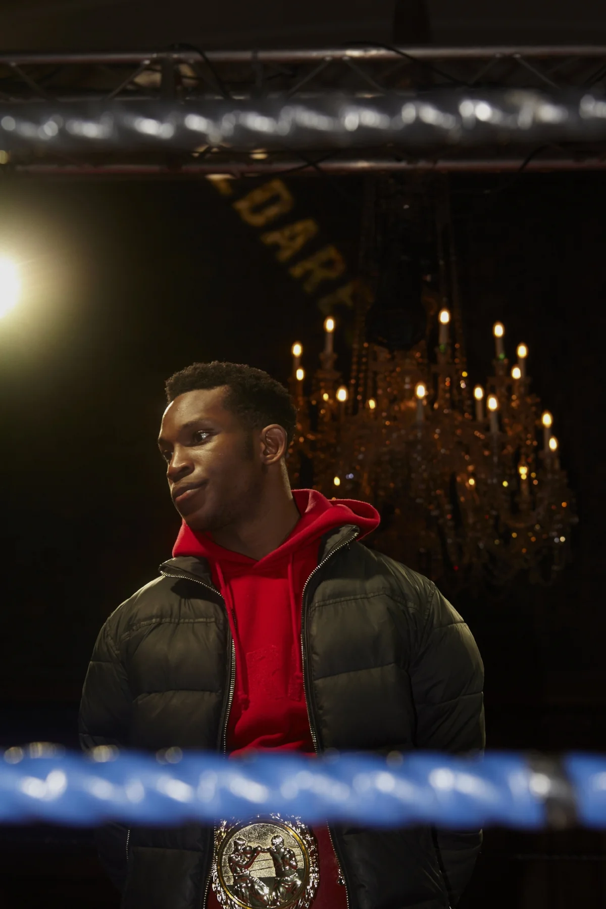 ...and Boxer of the Night honours went to Tosin Olalekan, a graduate of Mark Reigate and George Turner's respected Carney's Community program working with young men in need of guidance – or formerly, in Tosin's case.