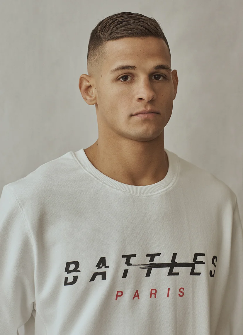 Battles of Paris White Sweatshirt