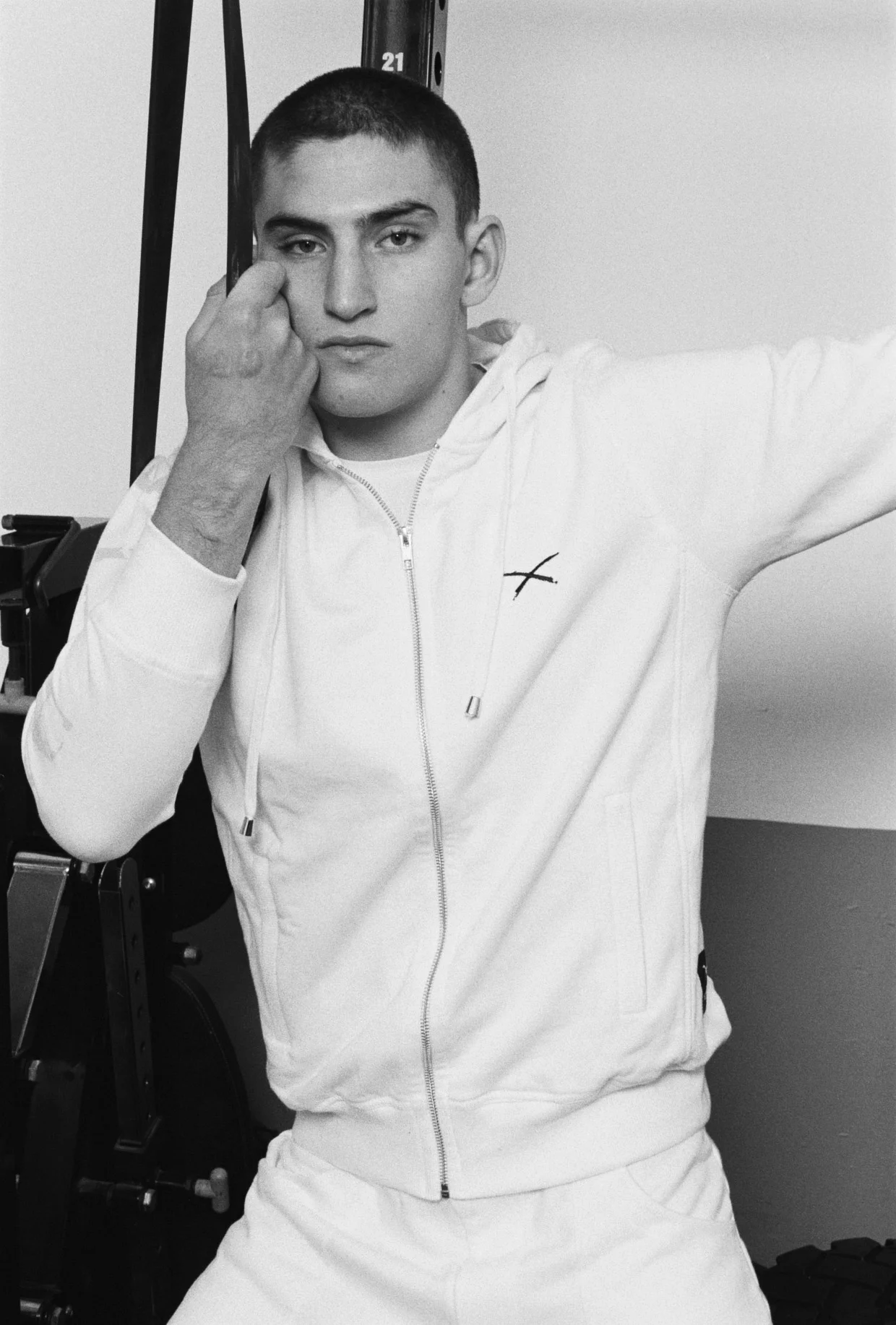 Battles of London White Zip-Up Hoodie