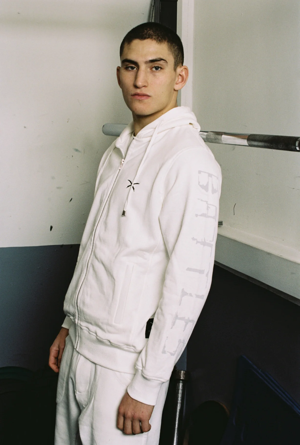 Battles of London White Zip-Up Hoodie