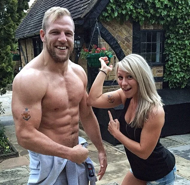 With wife Chloe Madeley