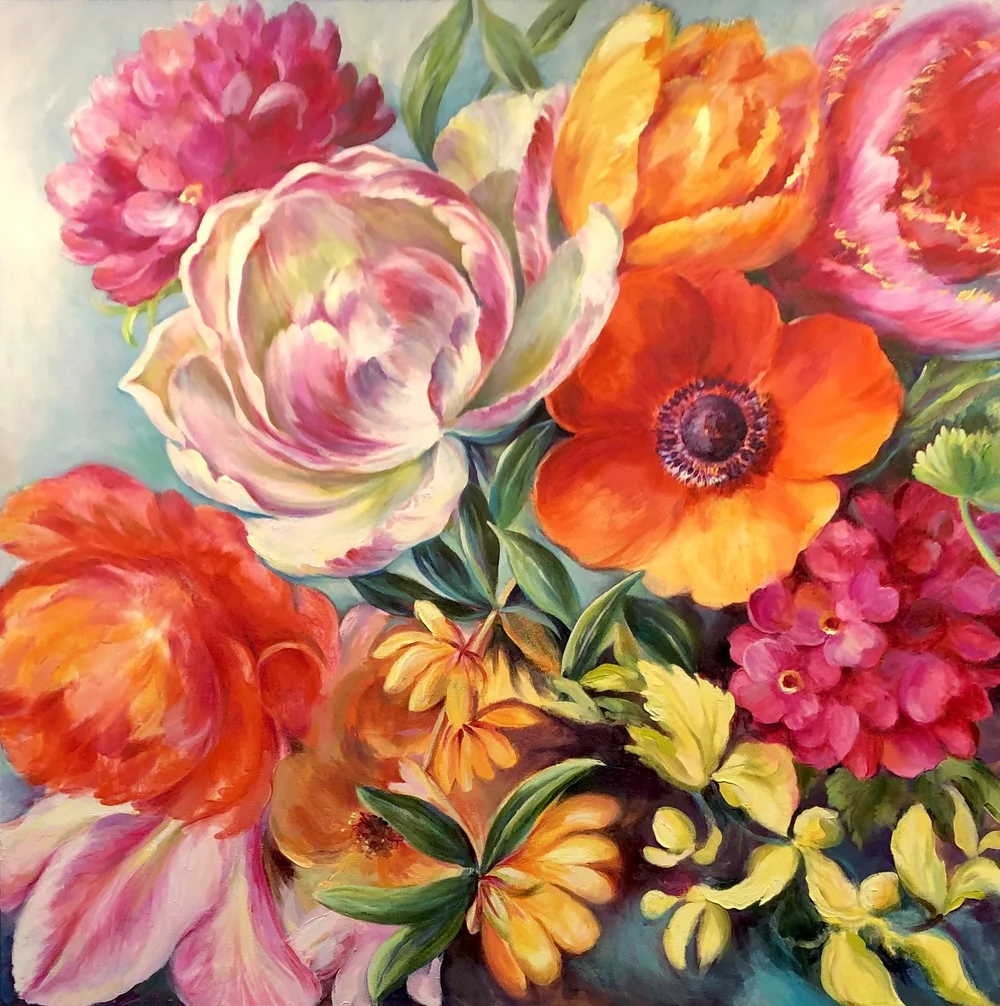 Nasturtiums {a new small floral painting} - Elizabeth Floyd
