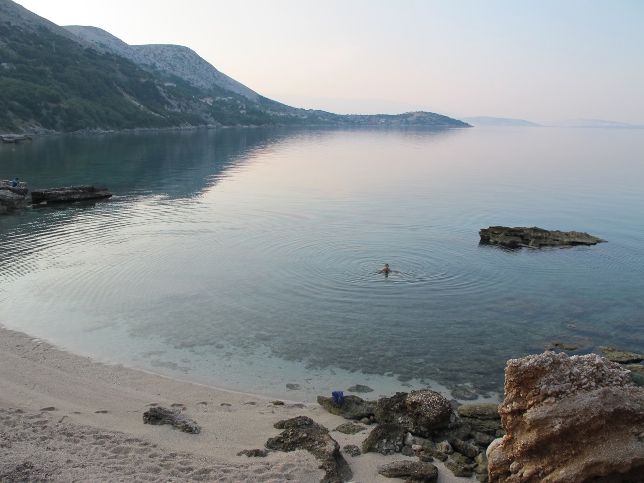 My morning swim in the Adriatic