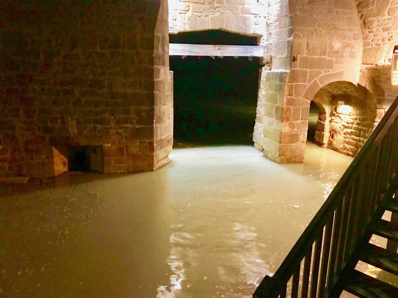 Flooded entrance