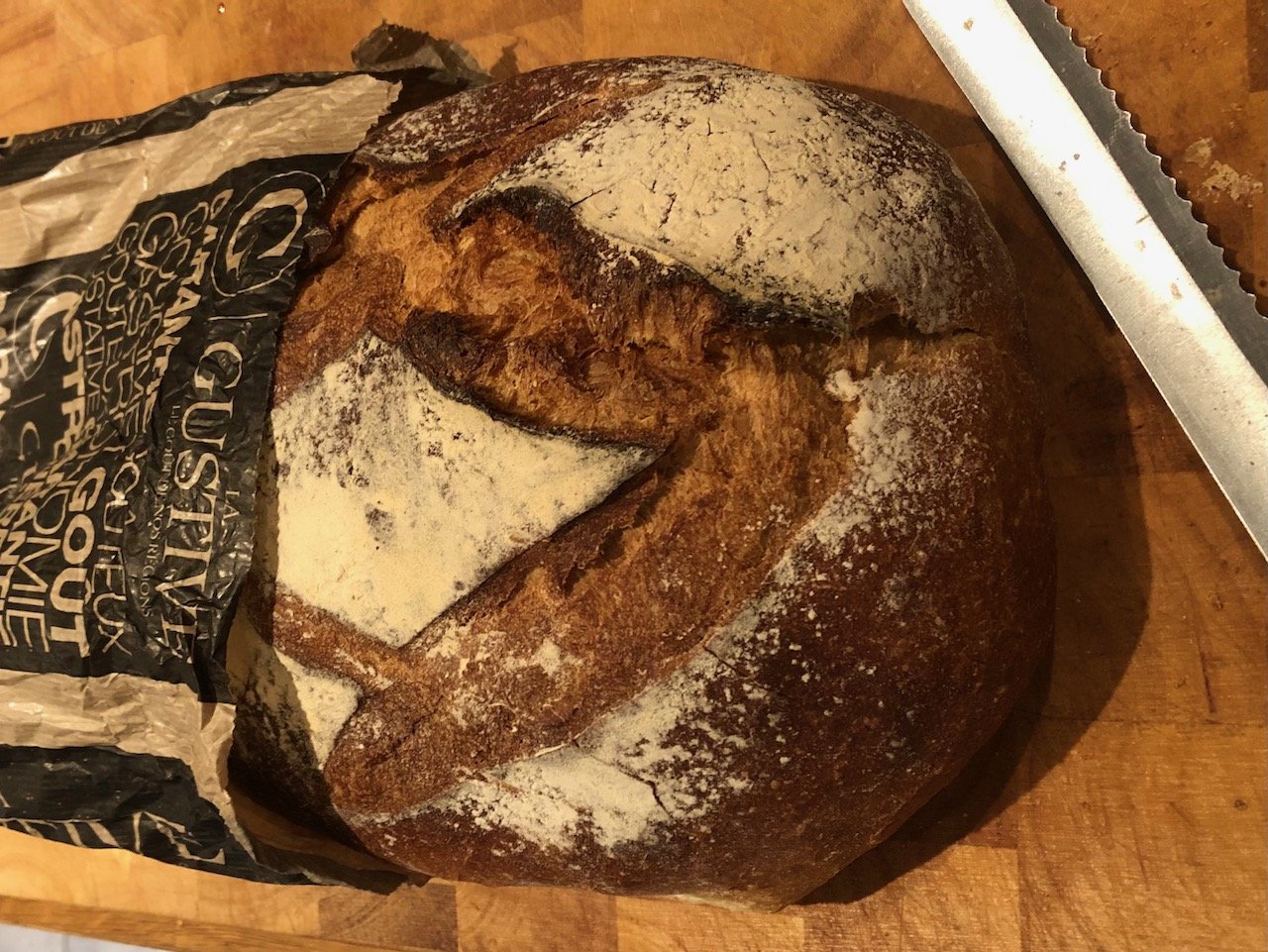 Our boule of crusty bread