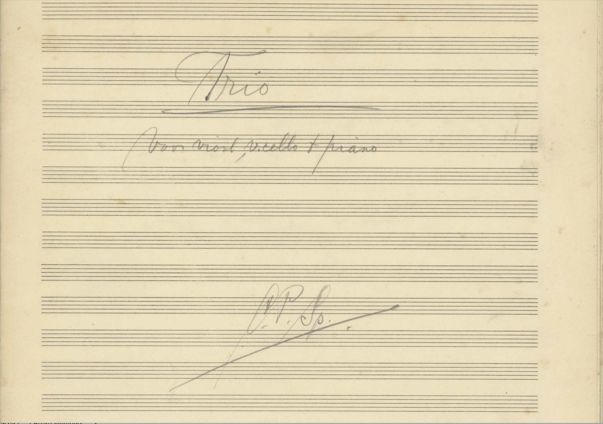  The Bob Hanf music score from Arthur’s concert, showing C.P Sp. as the composer. 