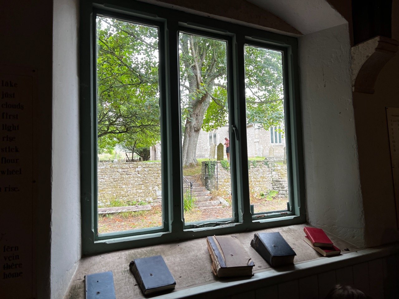 Looking out the Schoolhouse window