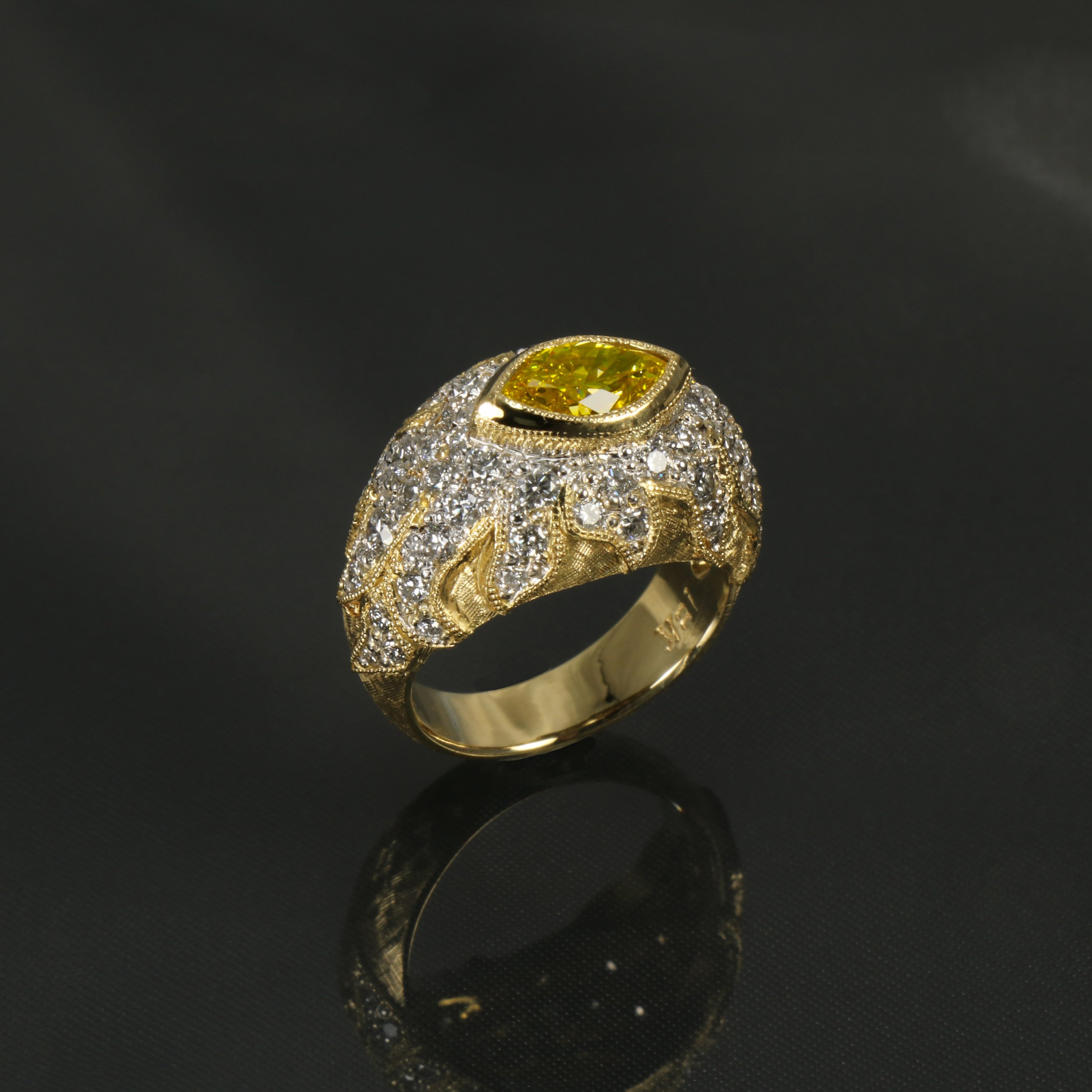 Yellow Marquis Diamond ring — GREGORY CRAWFORD FINE JEWELRY DESIGN ...