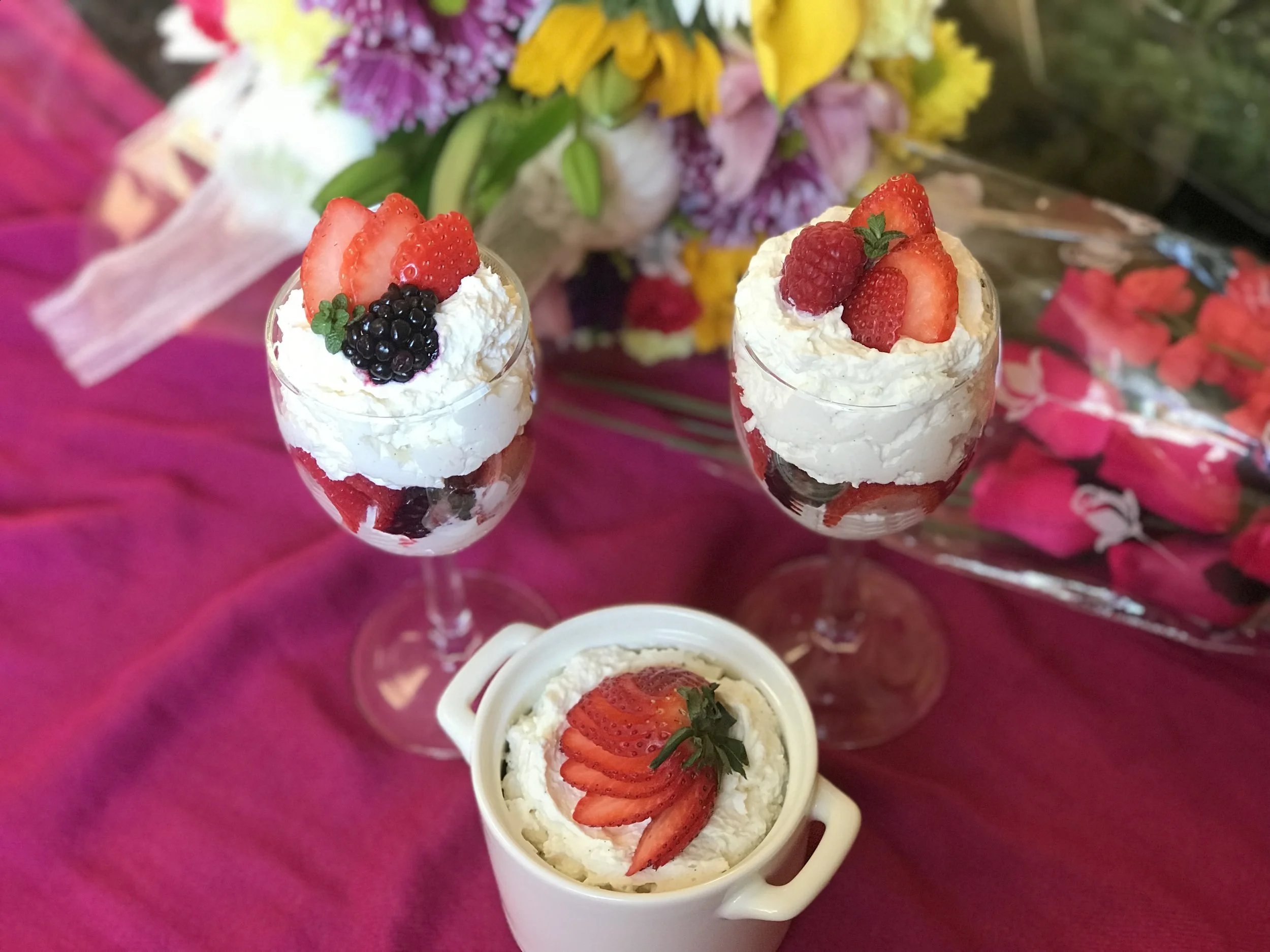 Mascarpone Cream with Mixed Berries 