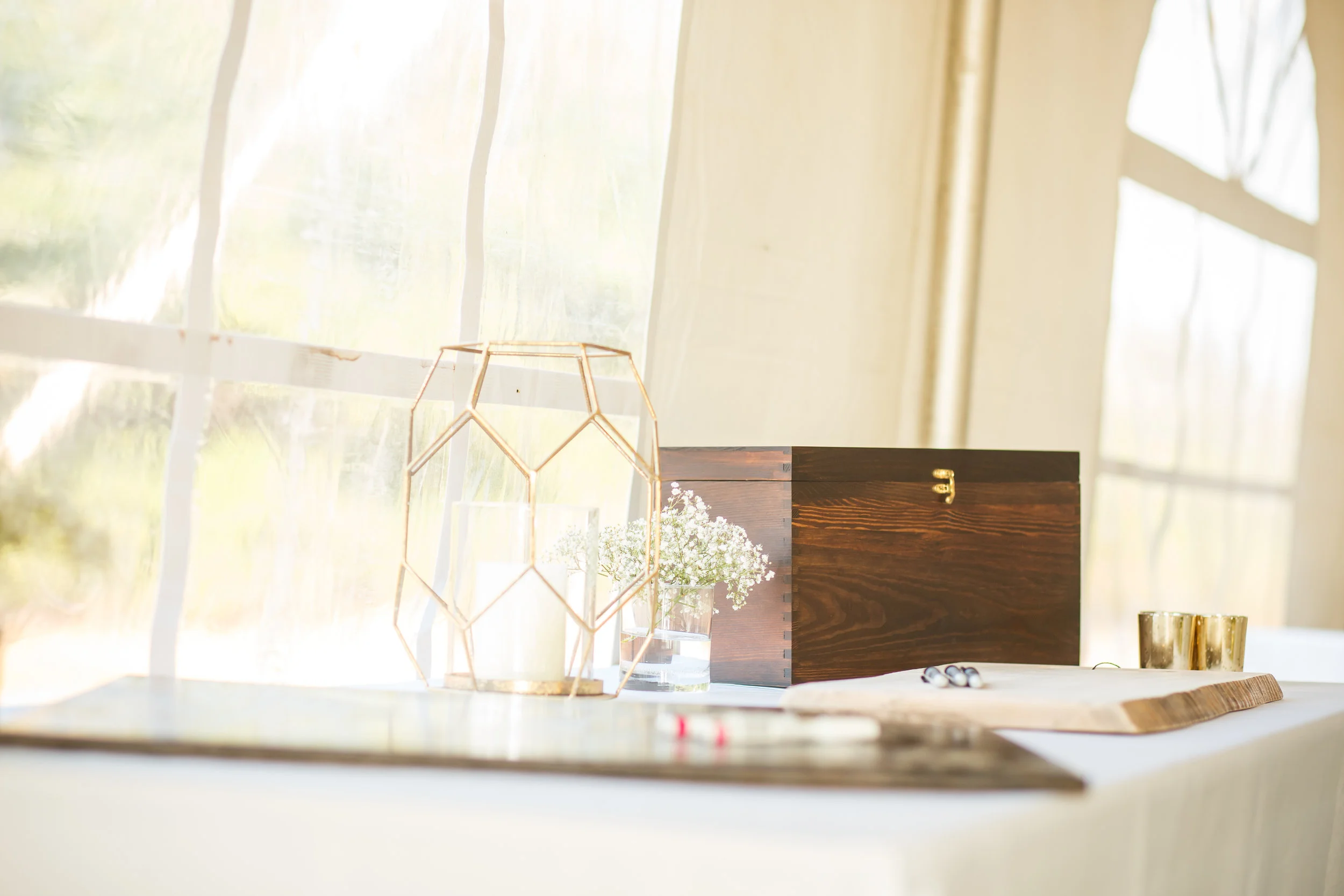 Dark wood stain card box Photo by Simon Reid Photography