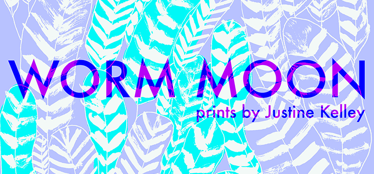 Justine Kelley: Worm Moon March 1- March 31 Opening Reception: March 9th, 6-9 PM, on view through March 31st. We are pleased to present the prints of Justine Kelley. She screen prints whimsical and complex worlds by using colorful hand-drawn layers. Nature, animals, and women are often the subject of her prints and zines. In Kelley’s words: At the time of this spring Moon, the ground begins to soften and earthworm casts reappear, inviting the return of robins. This is also known as the SapMoon, as it marks the time when maple sap begins to flow and the annual tapping of maple trees begins. Justine is a printmaker/designer/illustrator living in Philadelphia. To find out more about Justine Kelley 's work please visit justinekelley.com/ . Prints + Process / Mar 31, 2017 /