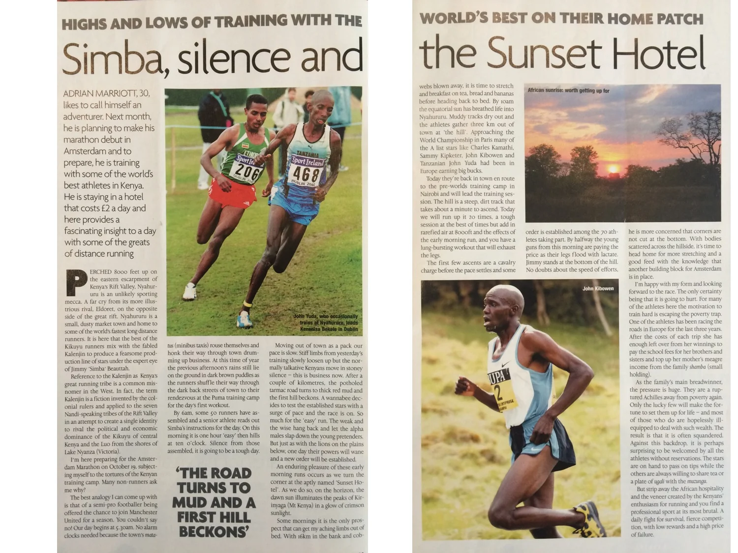 This is the article from the British Runner magazine mentioned above. 
