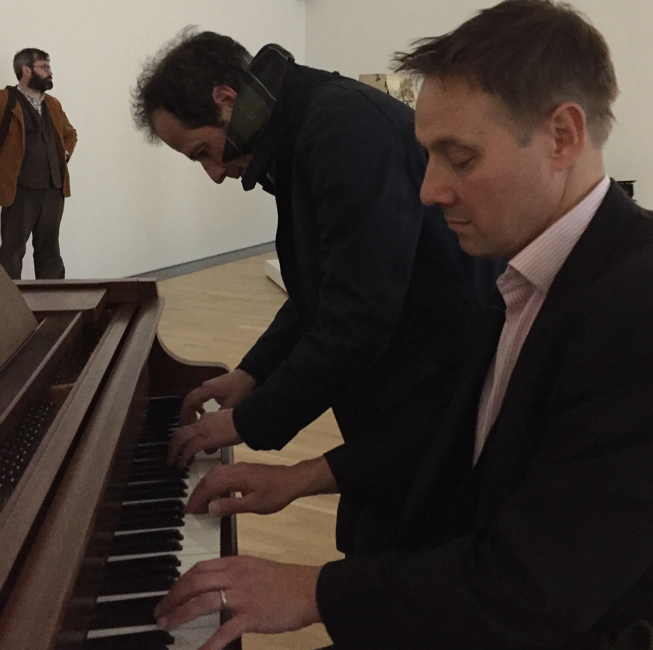 Parry & Glynn at the piano in the National Museum of Wales