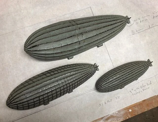 These guys just buzzed into my studio.DM me if interested in adopting a flock of zeppelins.Stay safe and maintain blackout protocols at night to stay safe from the Hun.#oddinq #zeppelin #handbuiltceramics #wallart #wallsculpture #clay #madeouttamuck
