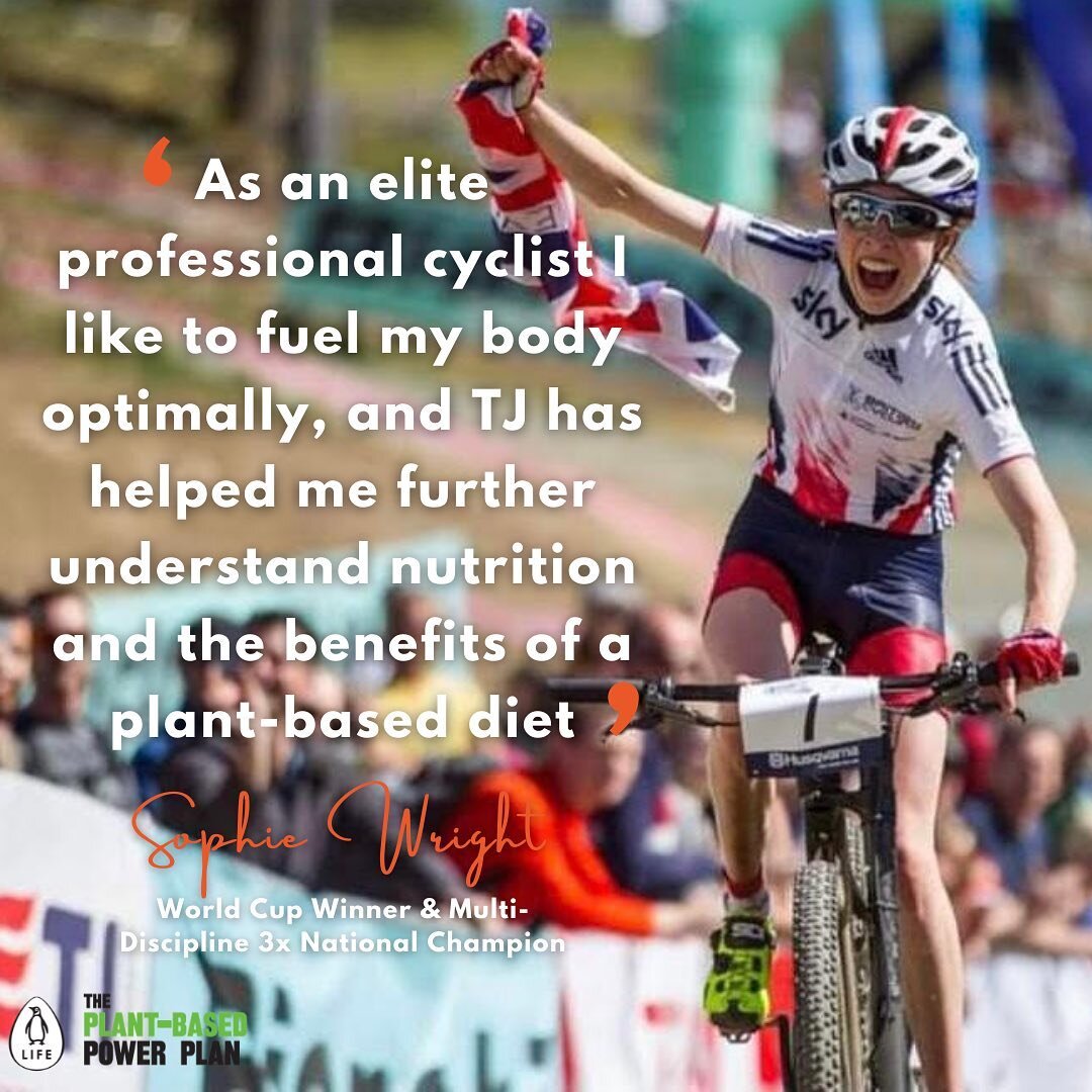 Thanks so much @sophiekwright8 for your kind words! Sophie is a professional cyclist, World Cup winner, and multi-discipline 3x national champ 🙌🙌🙌

She&rsquo;s also not 100% vegan, but is a shining example of how moving towards a more plant-based 