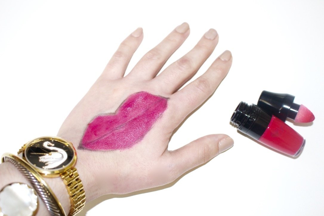 Swatches and Watches ;) ... in all seriousness, I tried to scrub the liquid lipstick off hours ago and I still can't get it off my hand. Means no worries for the rest of your days when it comes to intense long lasting color.