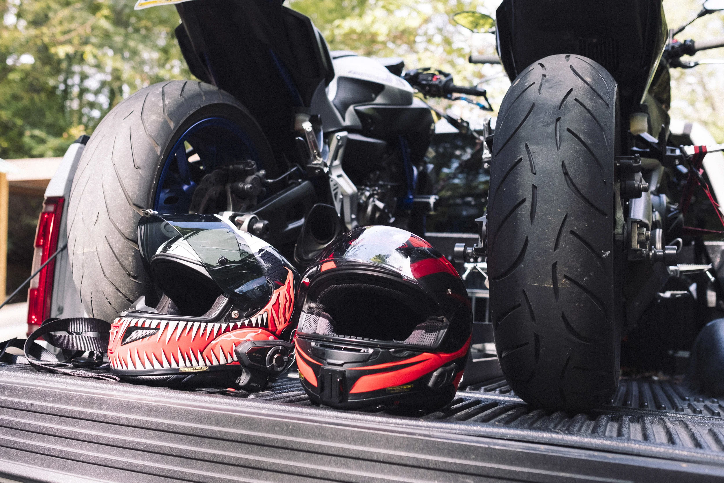 The Fz’s in the bed of the rental F-150