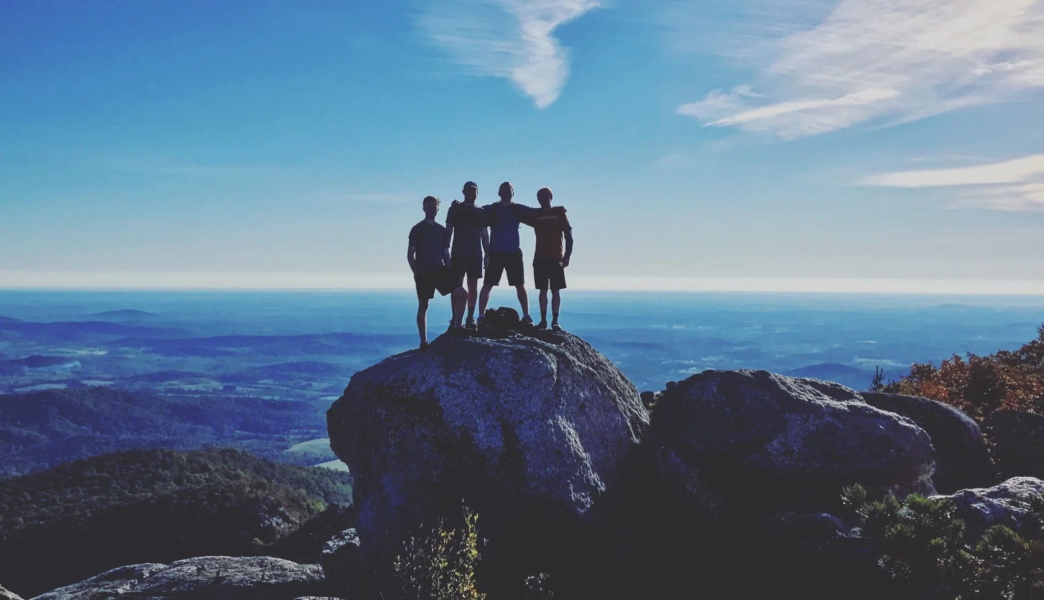 Some of our previous Fellows on top of Old Rag, Shenandoah National Park.