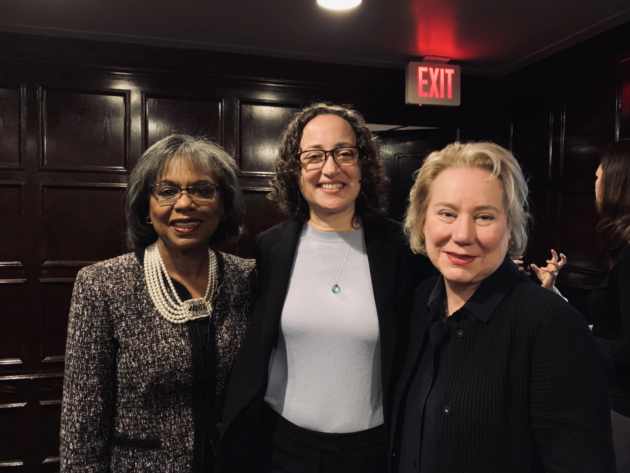 Dr Olivarius, pictured here with Anita Hill and Catherine Lhamon, fellow recipients of YaleWomen’s Lifetime Achievement Award