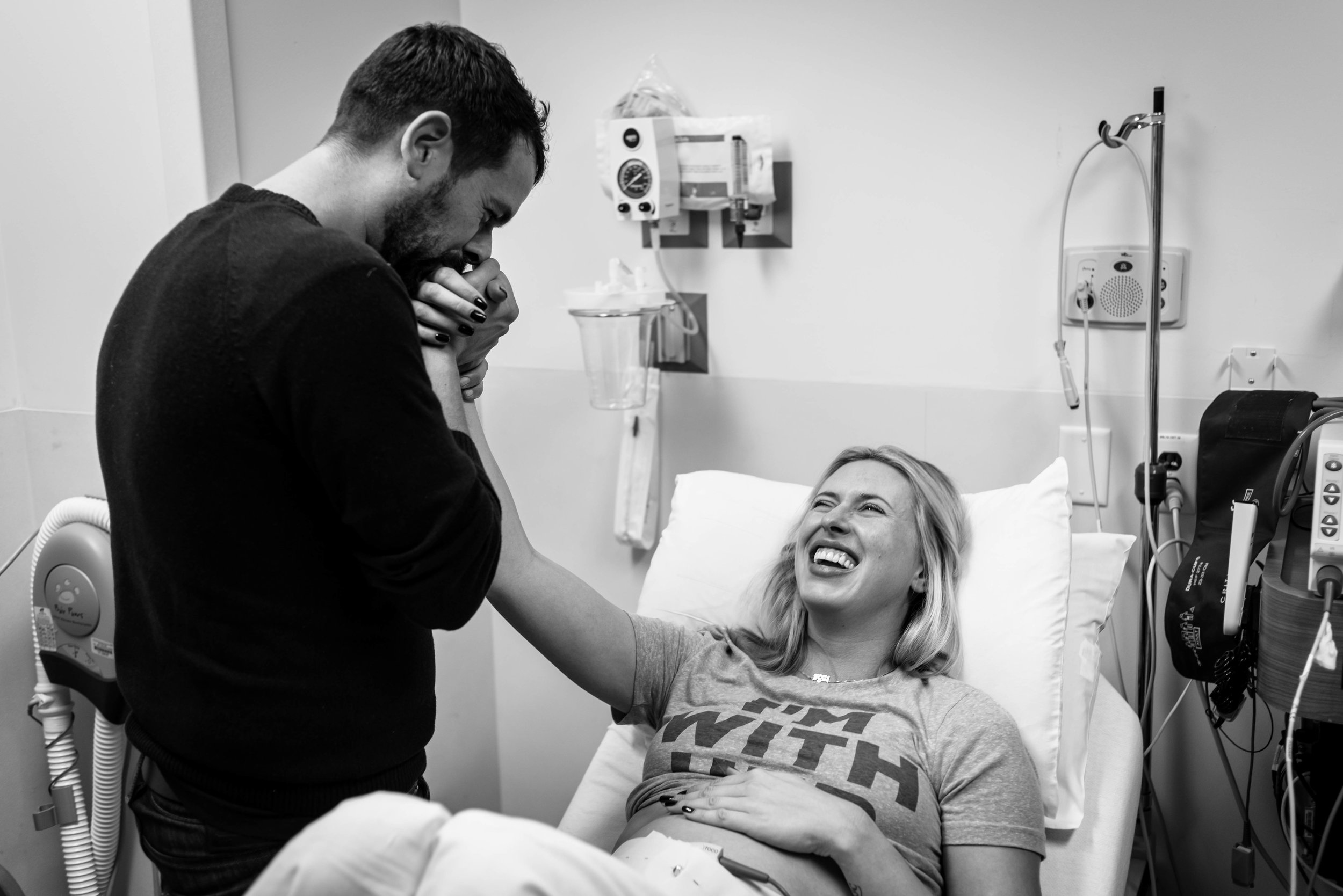 intake. little did they know that baby would be in their arms less than three hours later!