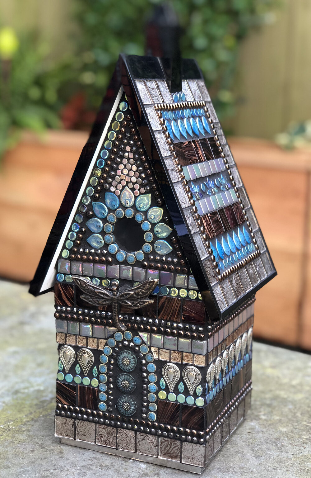 The Home Sweet Home Mosaic Birdhouse