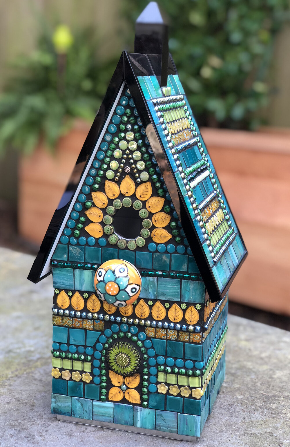 The Home Sweet Home Mosaic Birdhouse