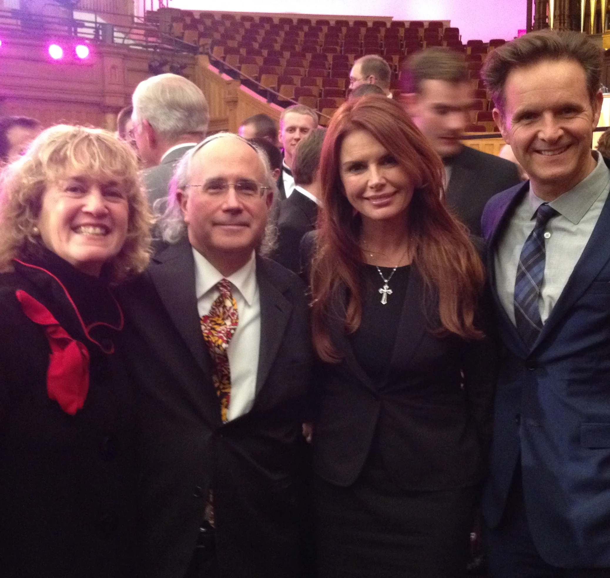 Manny Perlman with Roma Downey and Mark Burnett