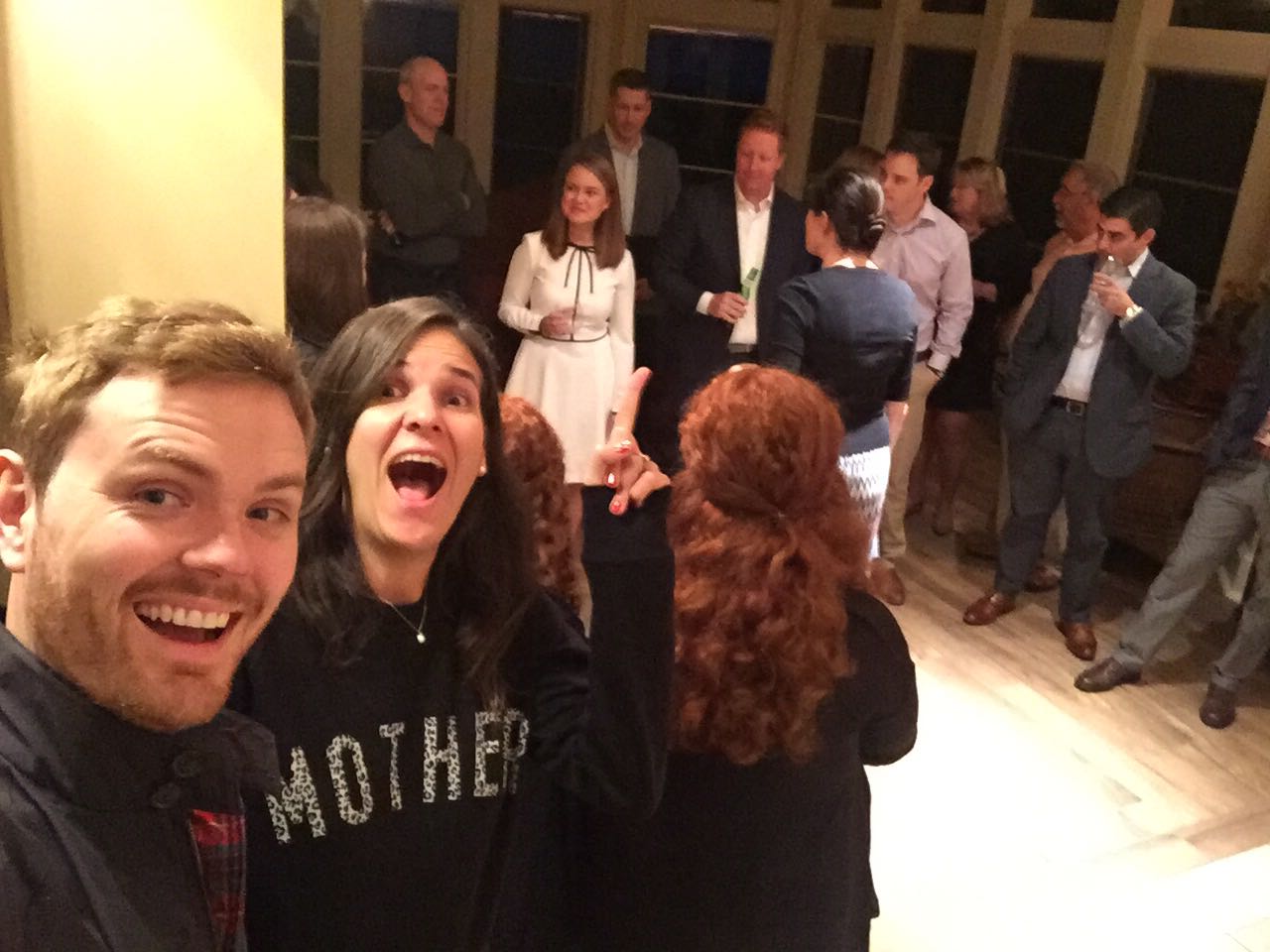 We arrived late and straight from the airport to the rehearsal dinner but we managed to get a selfie of the rehearsing action.