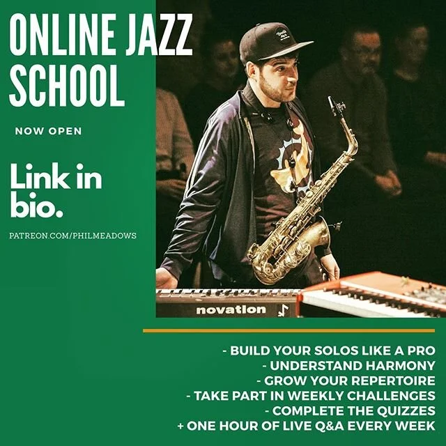 My online jazz school is now officially open 🎉. Follow the link in my bio to sign up and get everything you need to develop your jazz and improvisation skills! 🙌🏼 .
EXTRA BONUS: if you sign up today, you get a free download of my Lifecycles album 