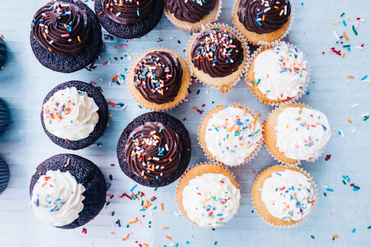 Cakes come in all sizes here, including these cupcakes, perfect for the individual serving!