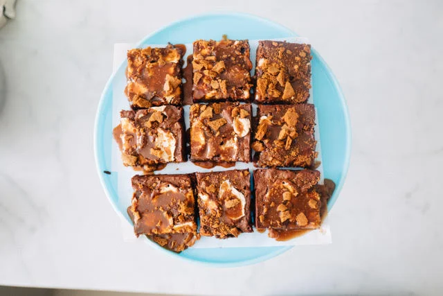 Top your brownies with your favorite flavors, like these s'mores brownies!