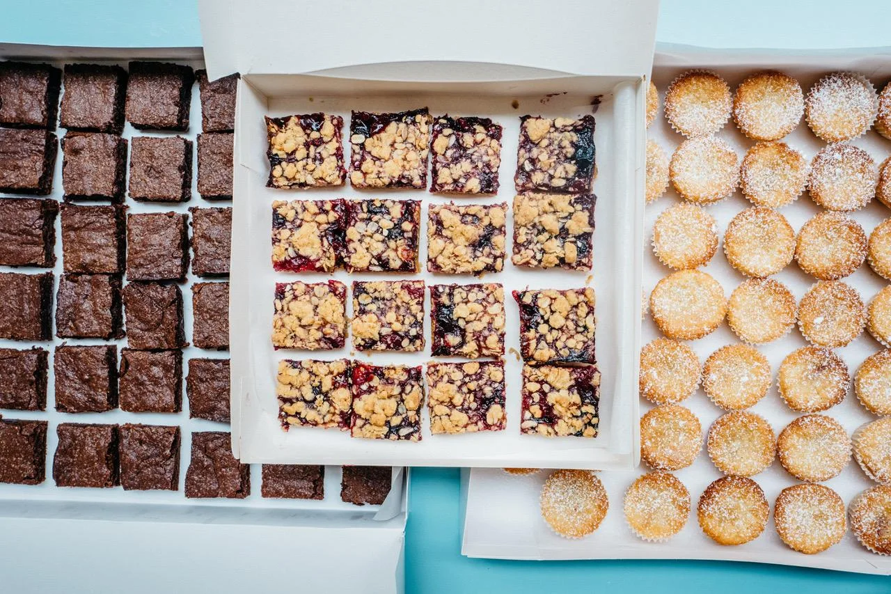 They might not look like it, but all of these are actually bite-sized versions of our sweets! Ready for any party with guests who like to snack as much as we do. 