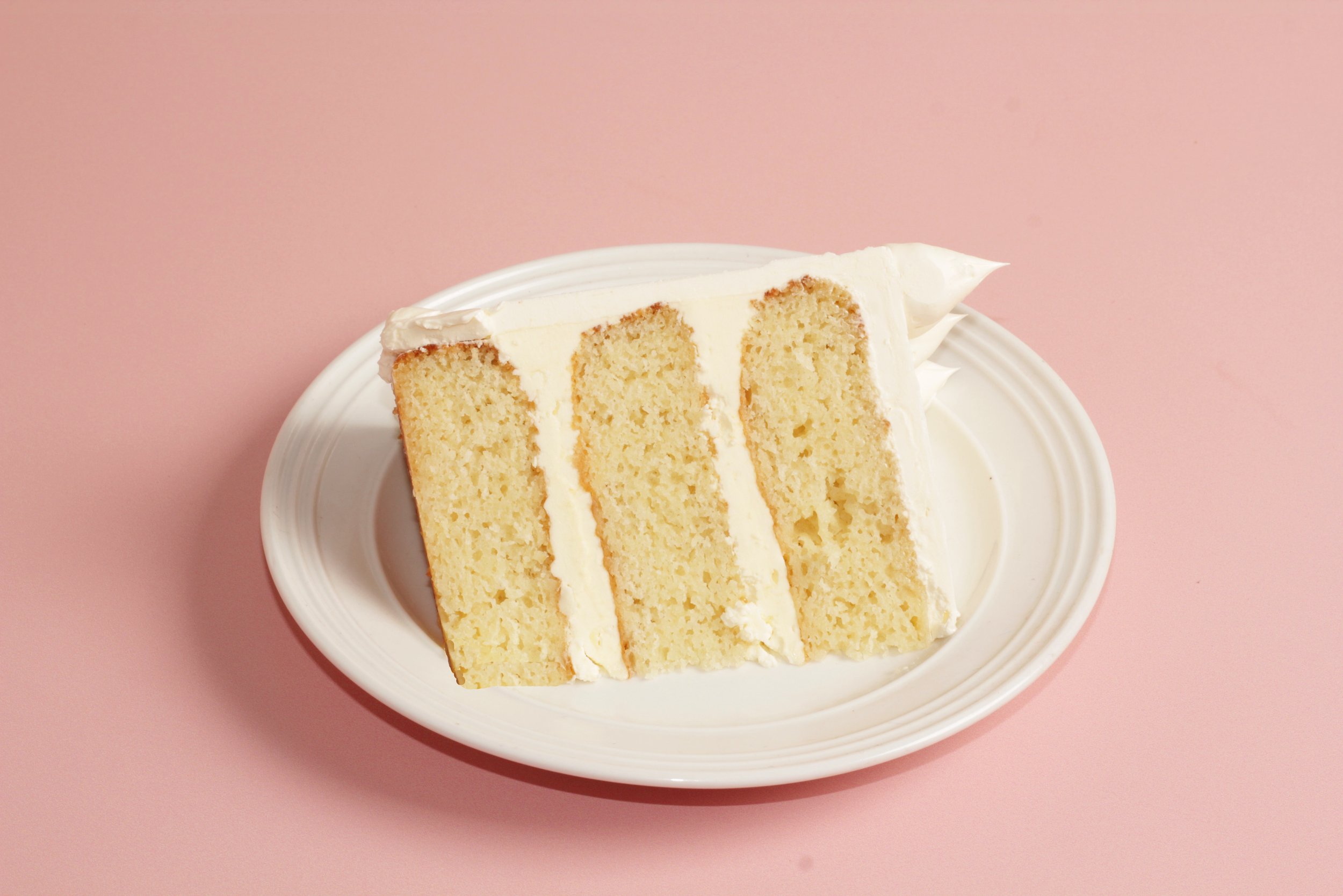 Vanilla layered American birthday cake