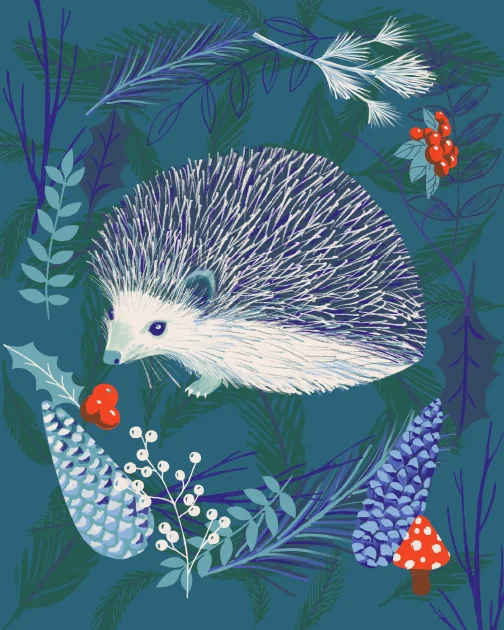 Enchanted Winter Forest Hedgehog low res.jpg