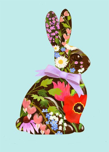 Floral Chocolate Bunny