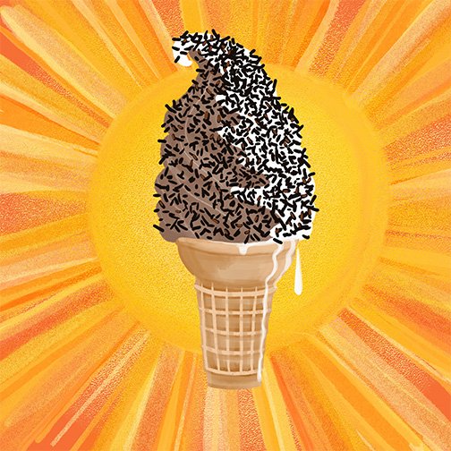 Melting Sprinkle Cone