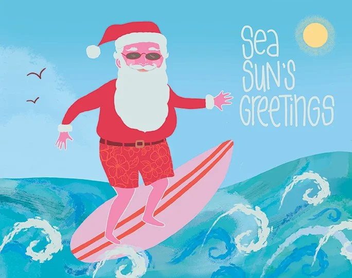 Surfing Santa