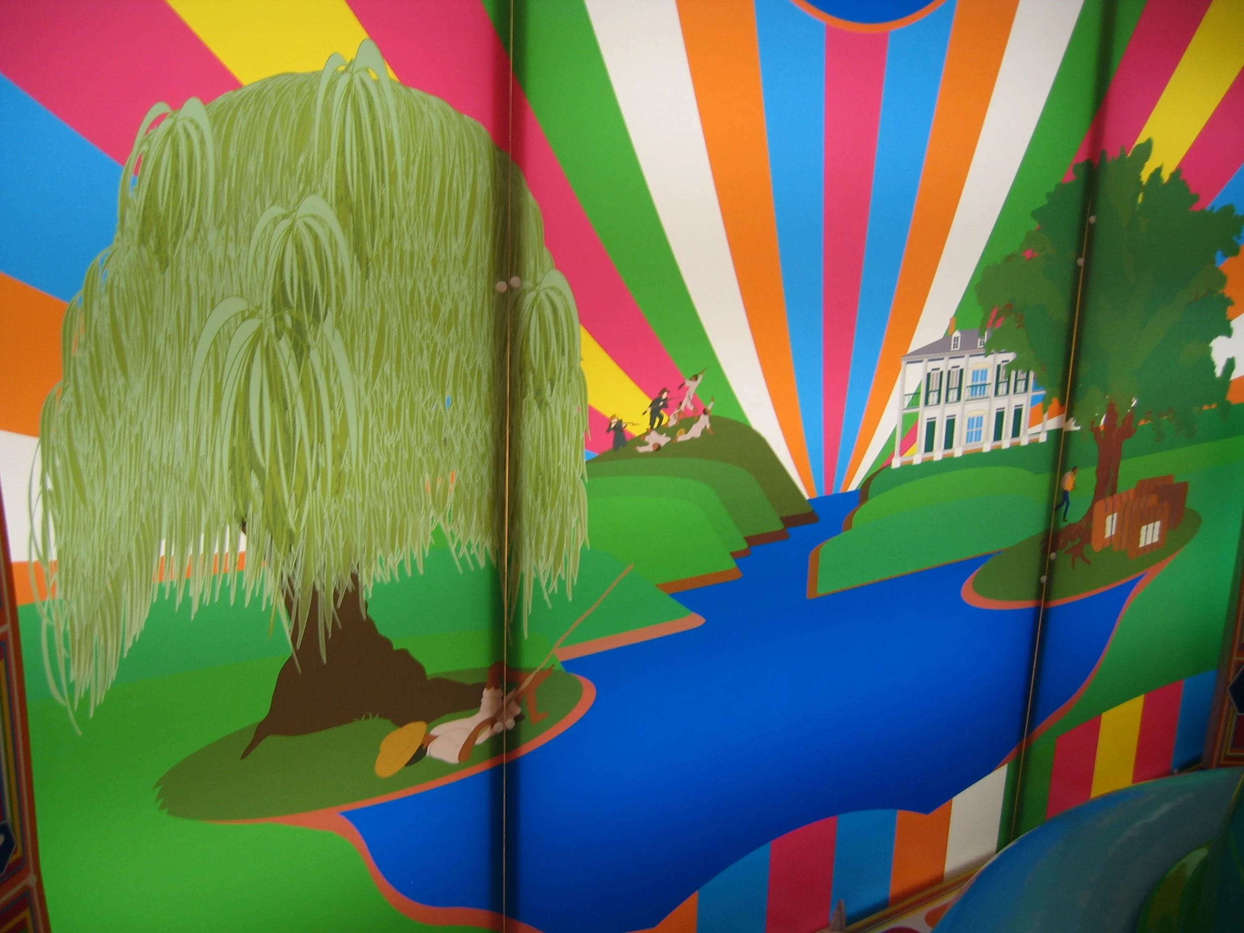 Detail, Cotton Bales on the Mississippi Flume Ride wall