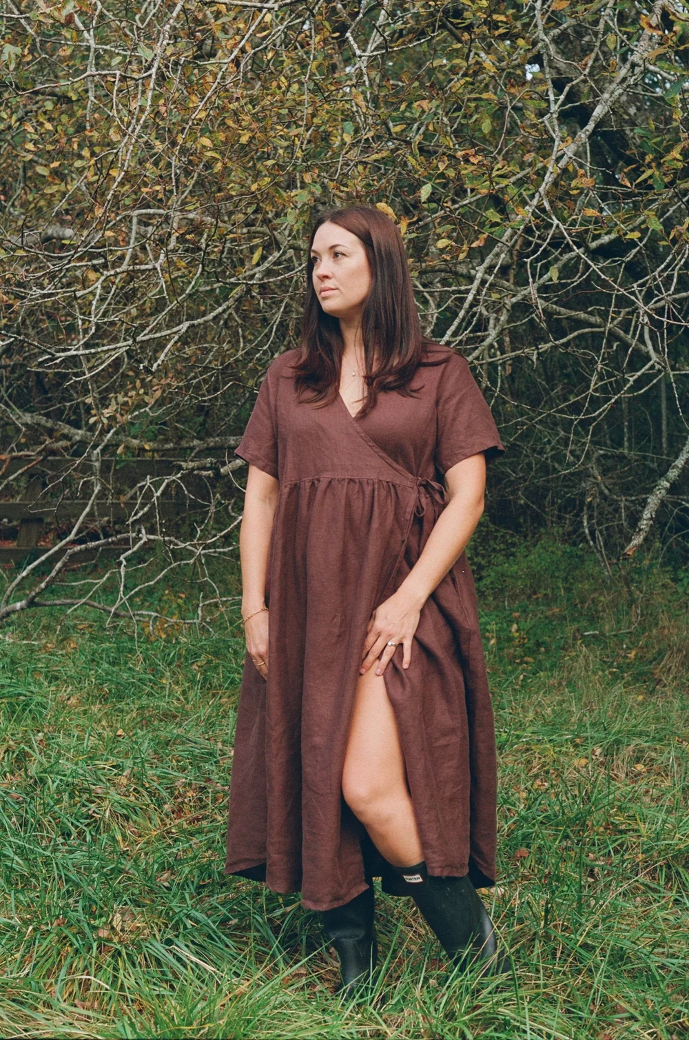 hawthorne maxi dress dark chocolate STAUD Hawthorne Maxi Dress