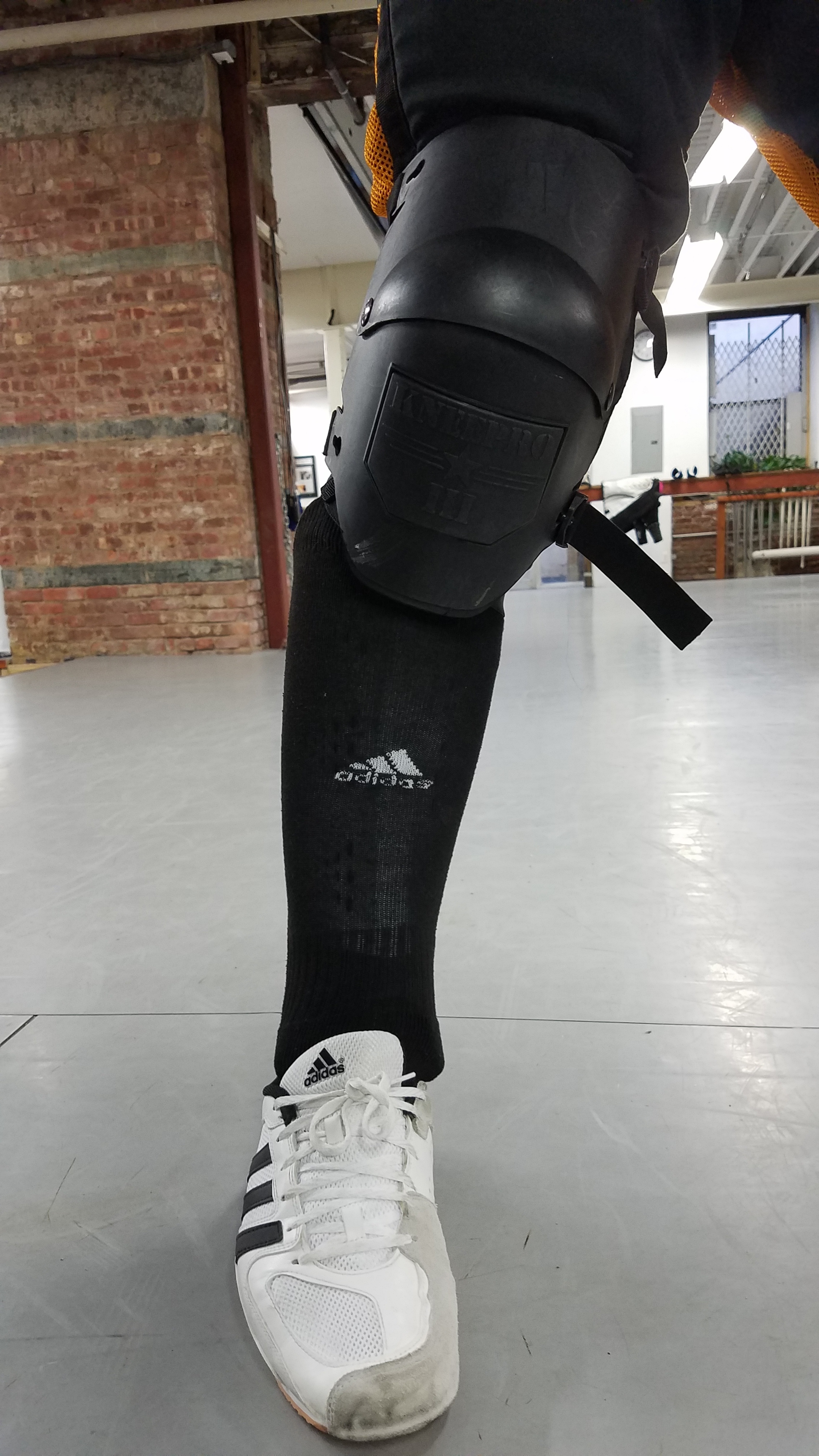 Editor: for a fully wrap-around shin guard with ankle protection, these have a shockingly slim profile under the sock.